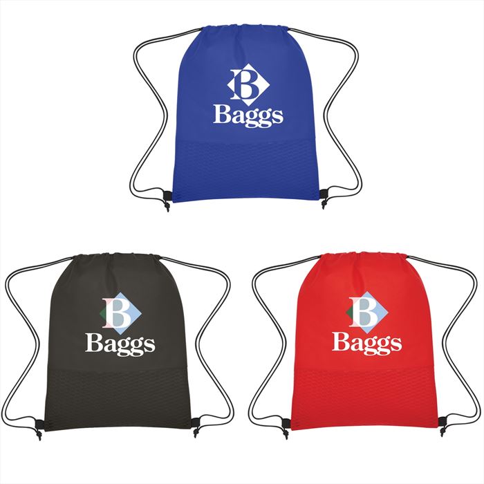 JH3374 Non-Woven Wave Design Drawstring Bag With Custom Imprint